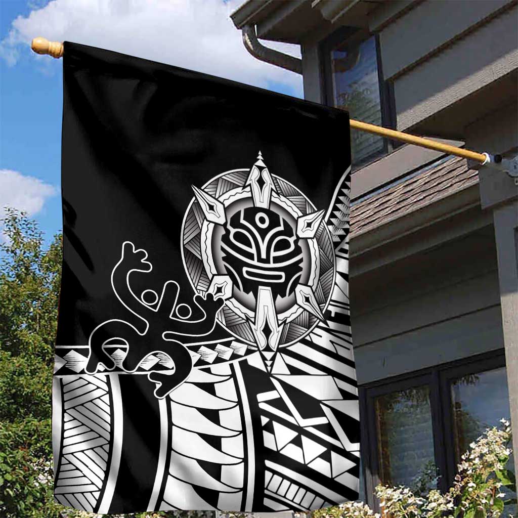 Taino Sun Traditional Tattoo Garden Flag Polynesian Pattern