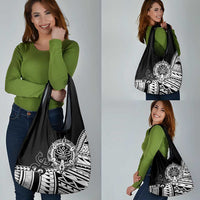 Taino Sun Traditional Tattoo Grocery Bag Polynesian Pattern