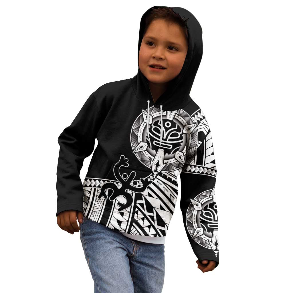 Taino Sun Traditional Tattoo Kid Hoodie Polynesian Pattern