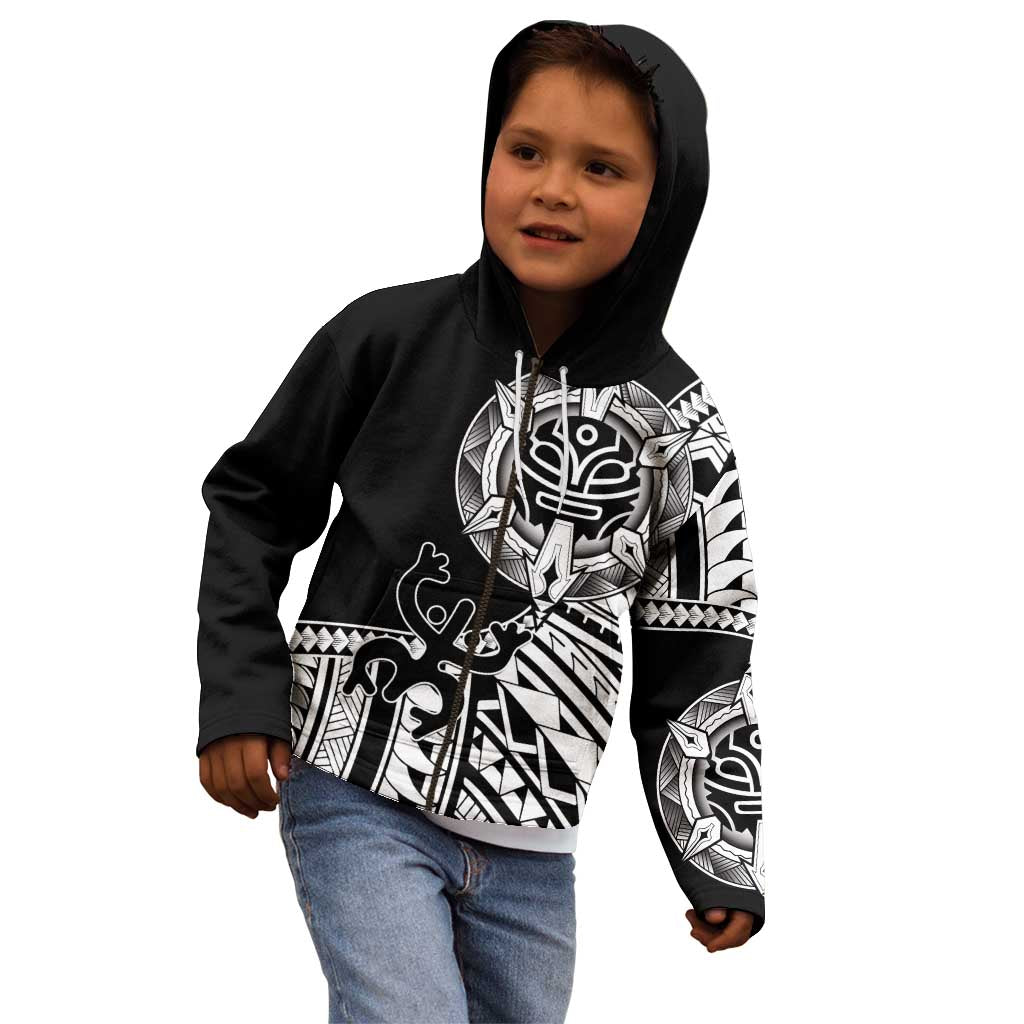 Taino Sun Traditional Tattoo Kid Hoodie Polynesian Pattern