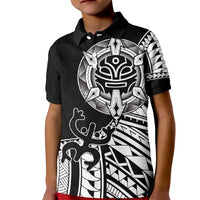 Taino Sun Traditional Tattoo Kid Polo Shirt Polynesian Pattern