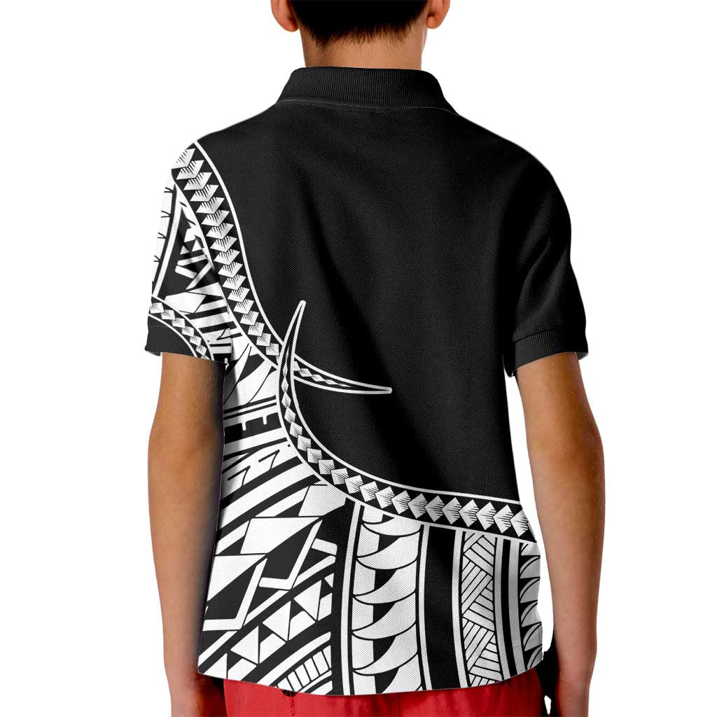 Taino Sun Traditional Tattoo Kid Polo Shirt Polynesian Pattern