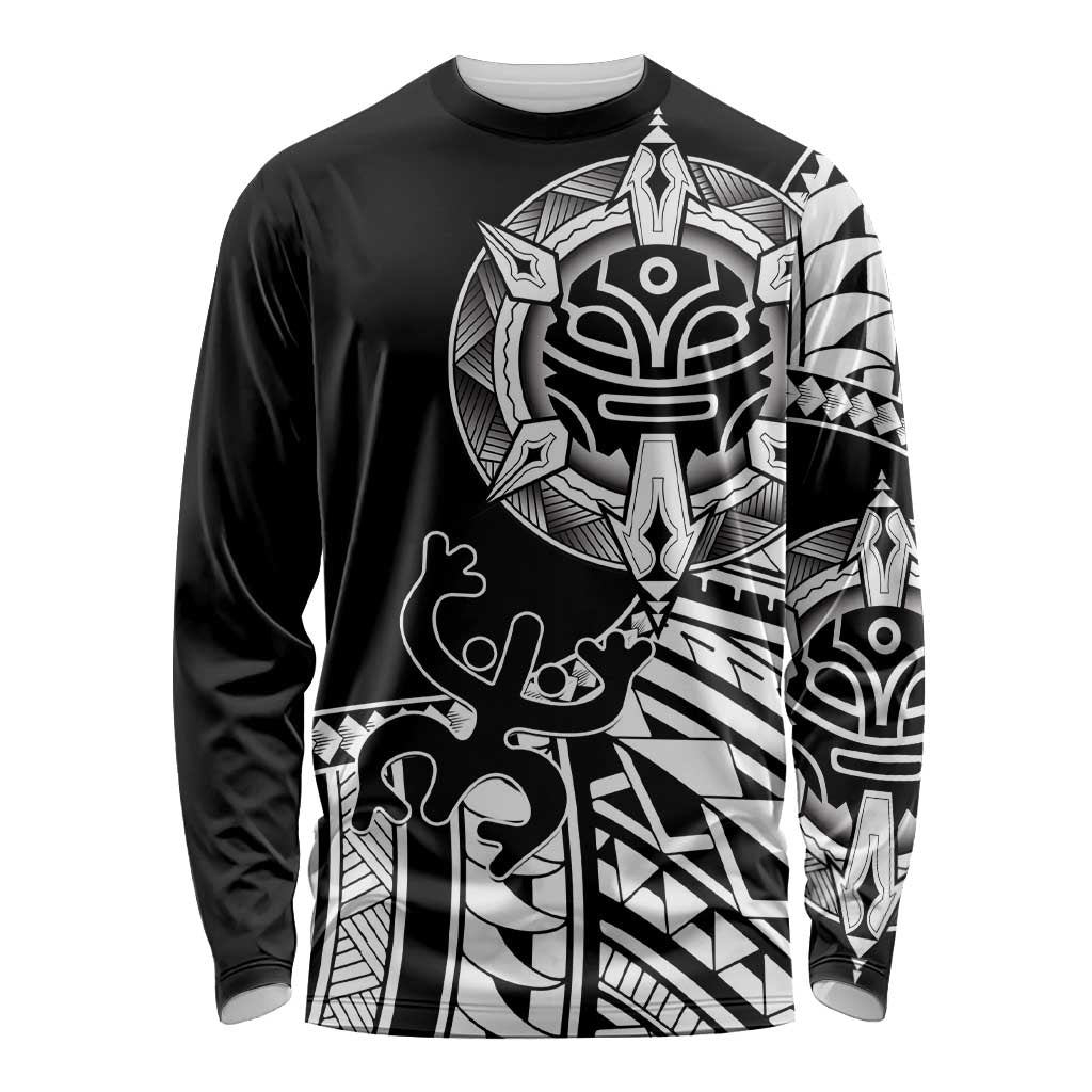 Taino Sun Traditional Tattoo Long Sleeve Shirt Polynesian Pattern