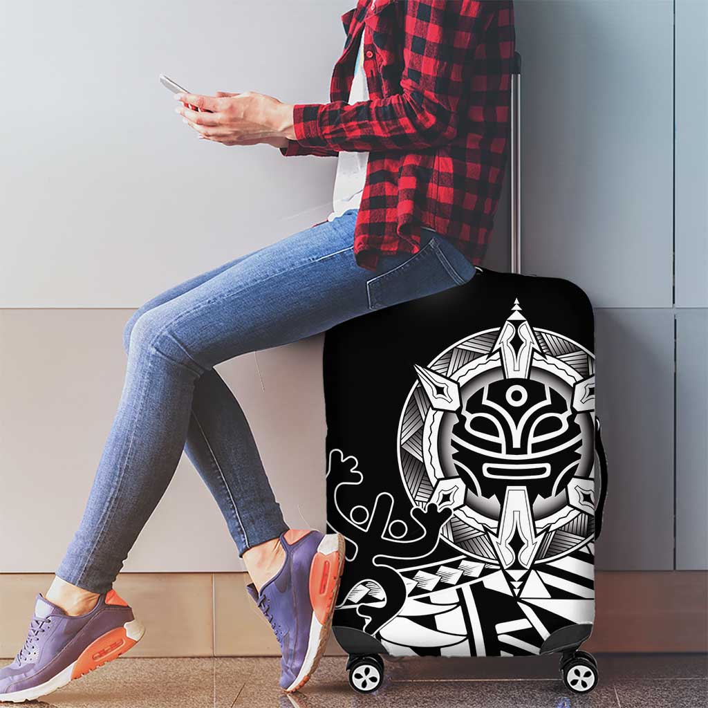 Taino Sun Traditional Tattoo Luggage Cover Polynesian Pattern