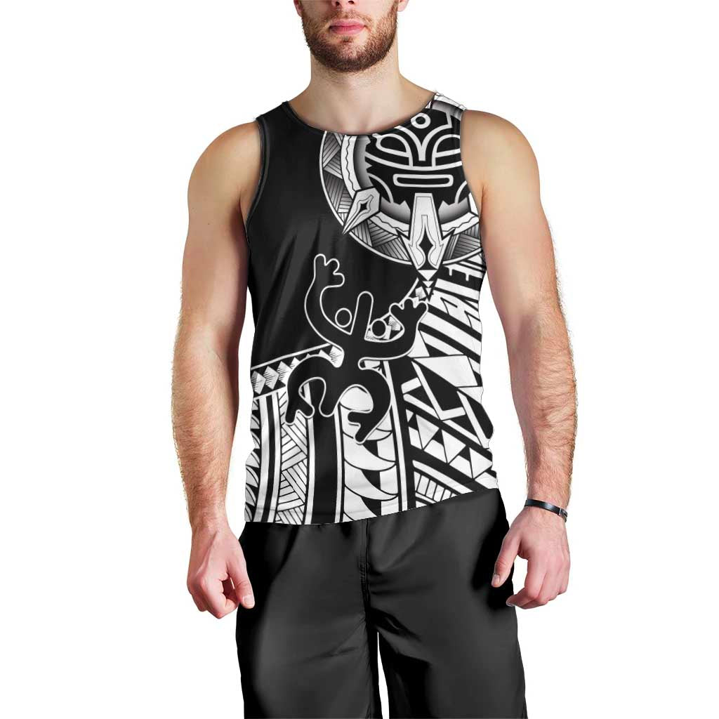 Taino Sun Traditional Tattoo Men Tank Top Polynesian Pattern