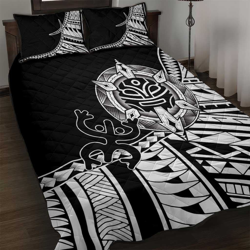 Taino Sun Traditional Tattoo Quilt Bed Set Polynesian Pattern
