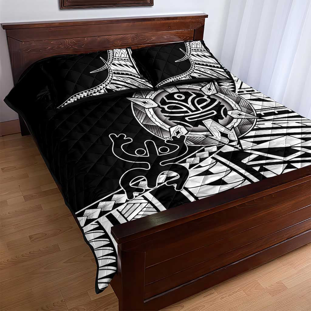 Taino Sun Traditional Tattoo Quilt Bed Set Polynesian Pattern
