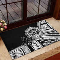 Taino Sun Traditional Tattoo Rubber Doormat Polynesian Pattern