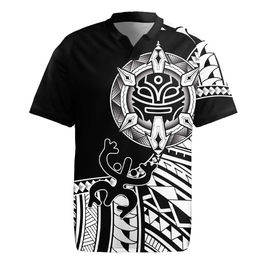 Taino Sun Traditional Tattoo Rugby Jersey Polynesian Pattern