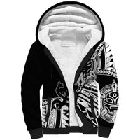 Taino Sun Traditional Tattoo Sherpa Hoodie Polynesian Pattern