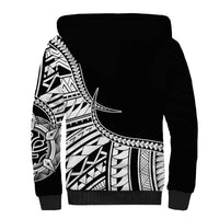 Taino Sun Traditional Tattoo Sherpa Hoodie Polynesian Pattern