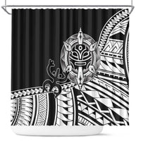 Taino Sun Traditional Tattoo Shower Curtain Polynesian Pattern