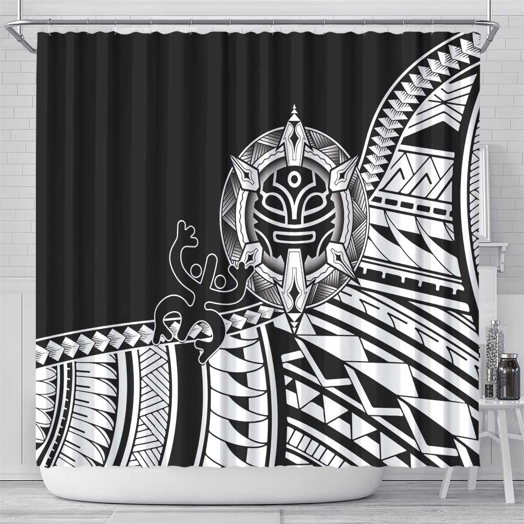 Taino Sun Traditional Tattoo Shower Curtain Polynesian Pattern