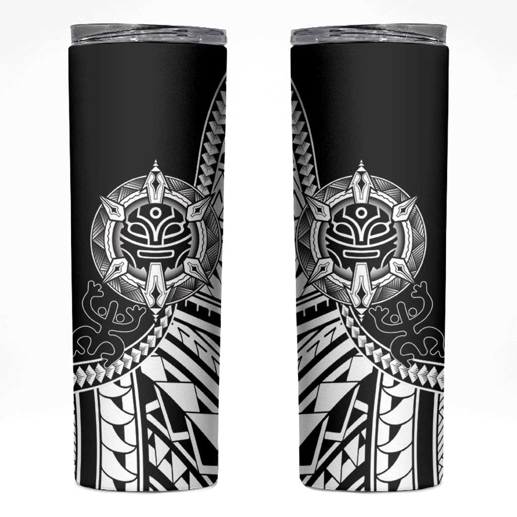 Taino Sun Traditional Tattoo Skinny Tumbler Polynesian Pattern