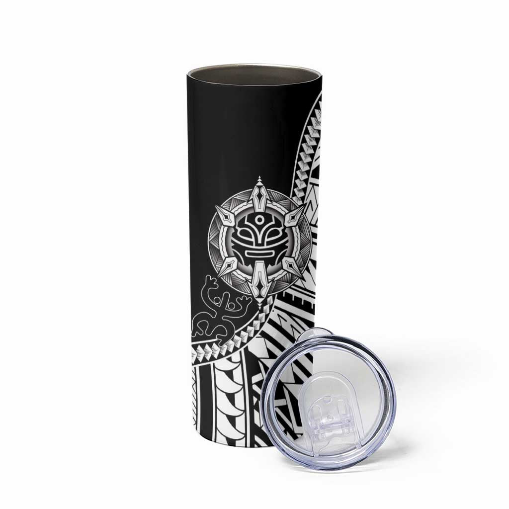 Taino Sun Traditional Tattoo Skinny Tumbler Polynesian Pattern
