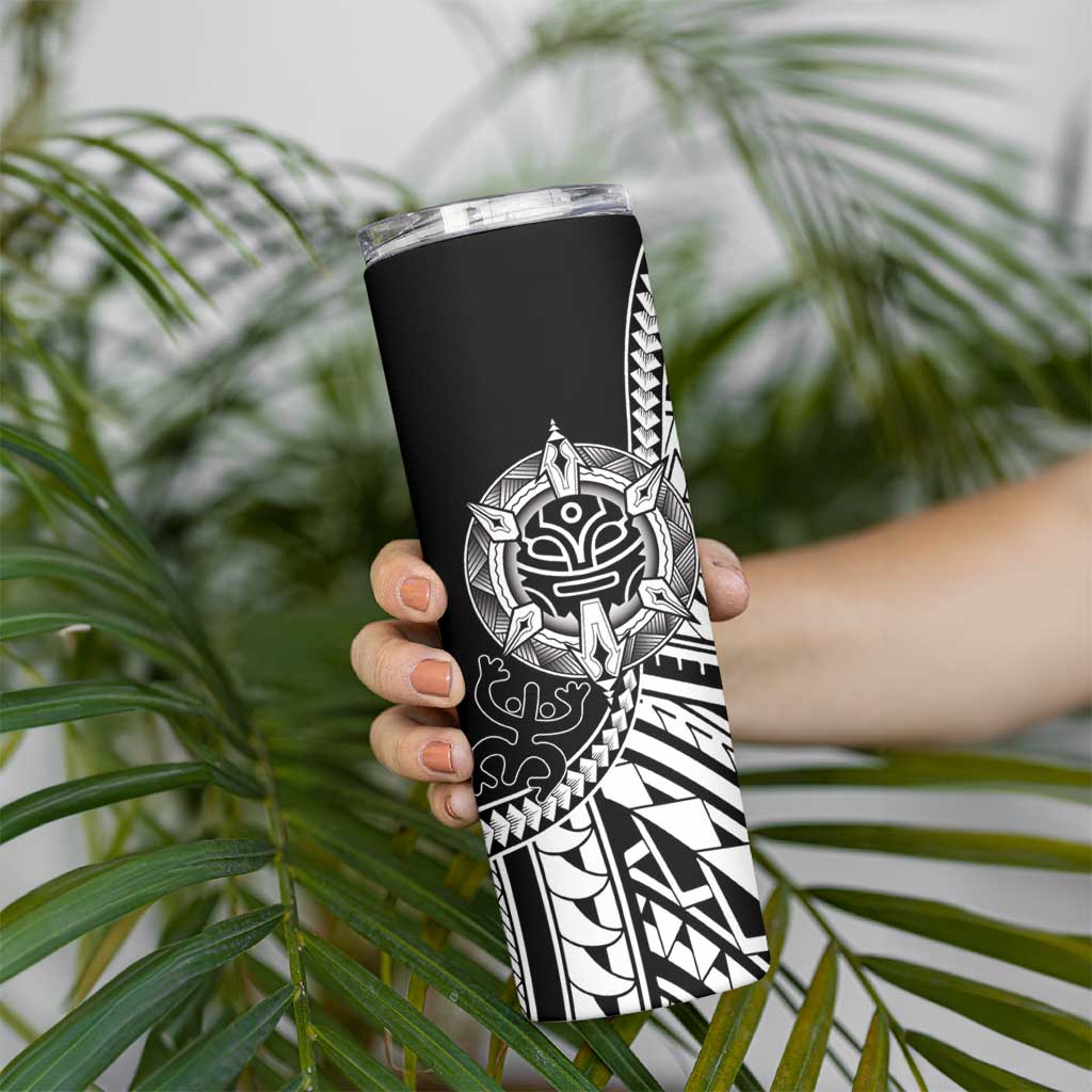 Taino Sun Traditional Tattoo Skinny Tumbler Polynesian Pattern