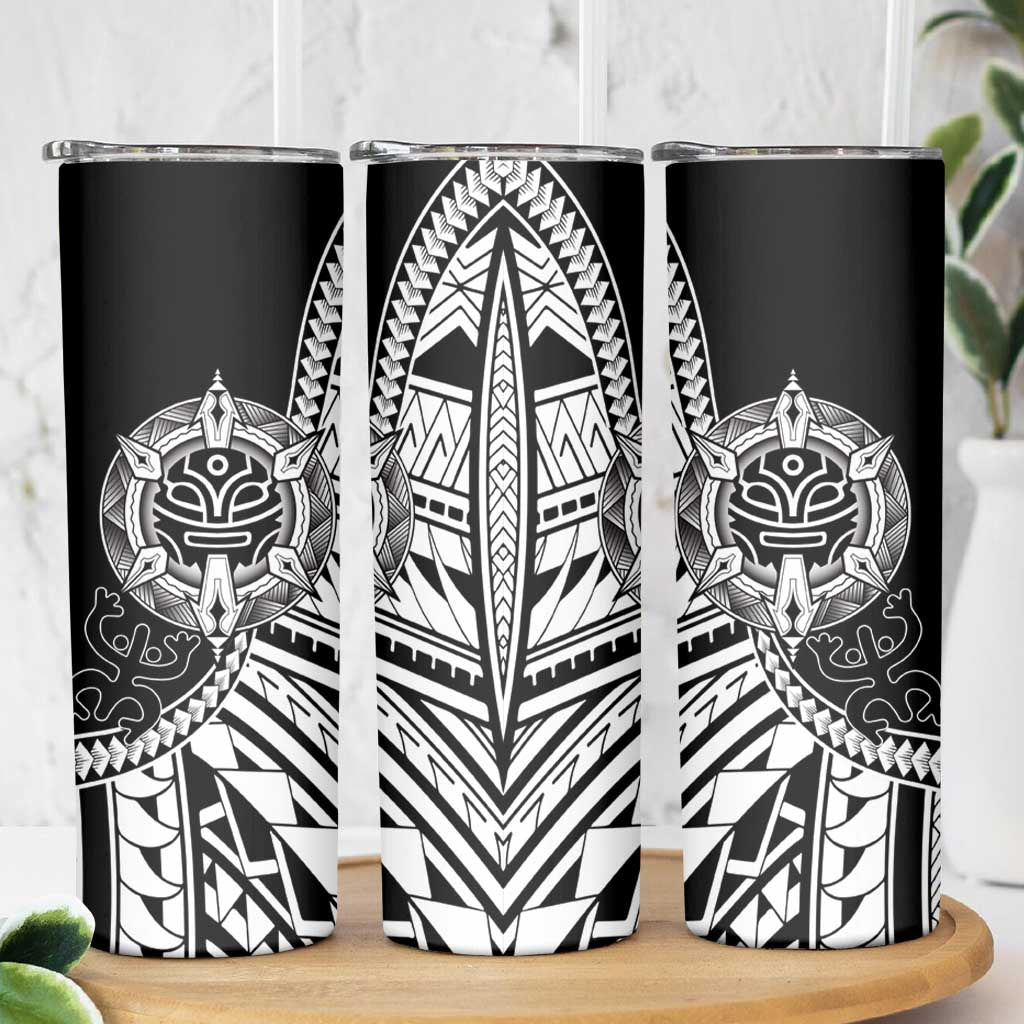 Taino Sun Traditional Tattoo Skinny Tumbler Polynesian Pattern