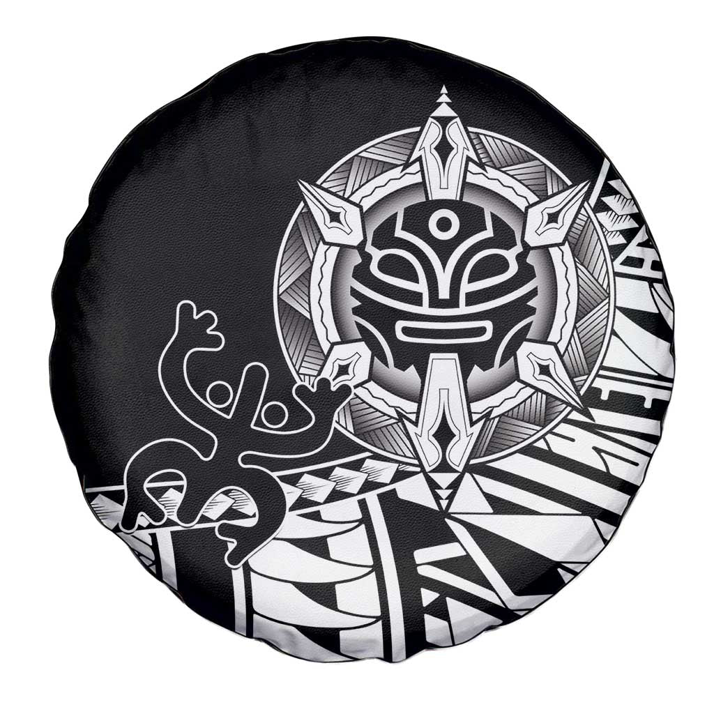Taino Sun Traditional Tattoo Spare Tire Cover Polynesian Pattern