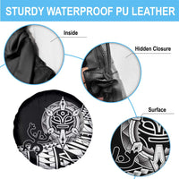 Taino Sun Traditional Tattoo Spare Tire Cover Polynesian Pattern