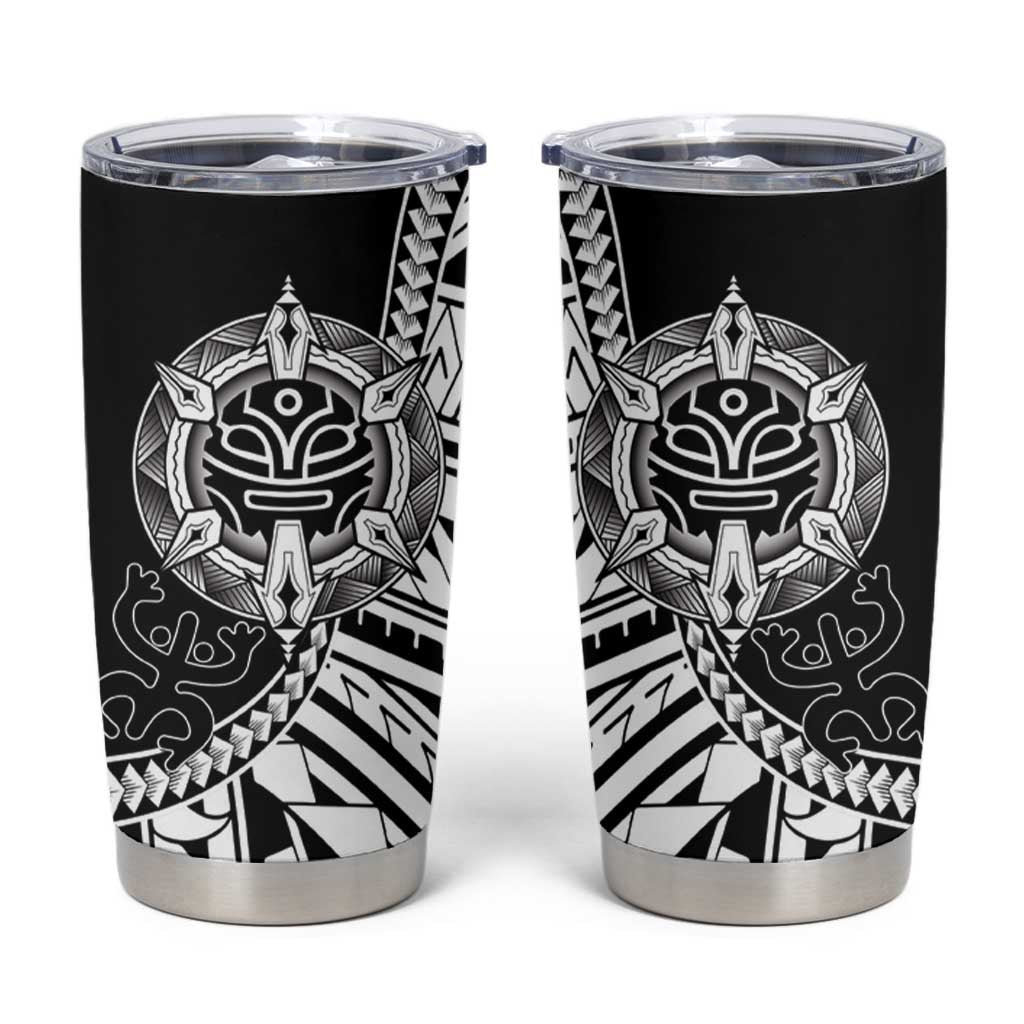 Taino Sun Traditional Tattoo Tumbler Cup Polynesian Pattern