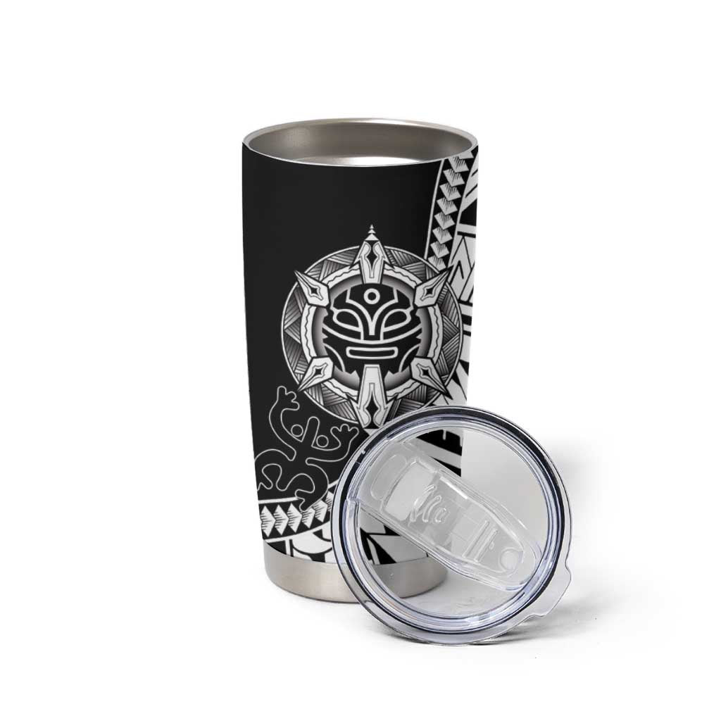 Taino Sun Traditional Tattoo Tumbler Cup Polynesian Pattern