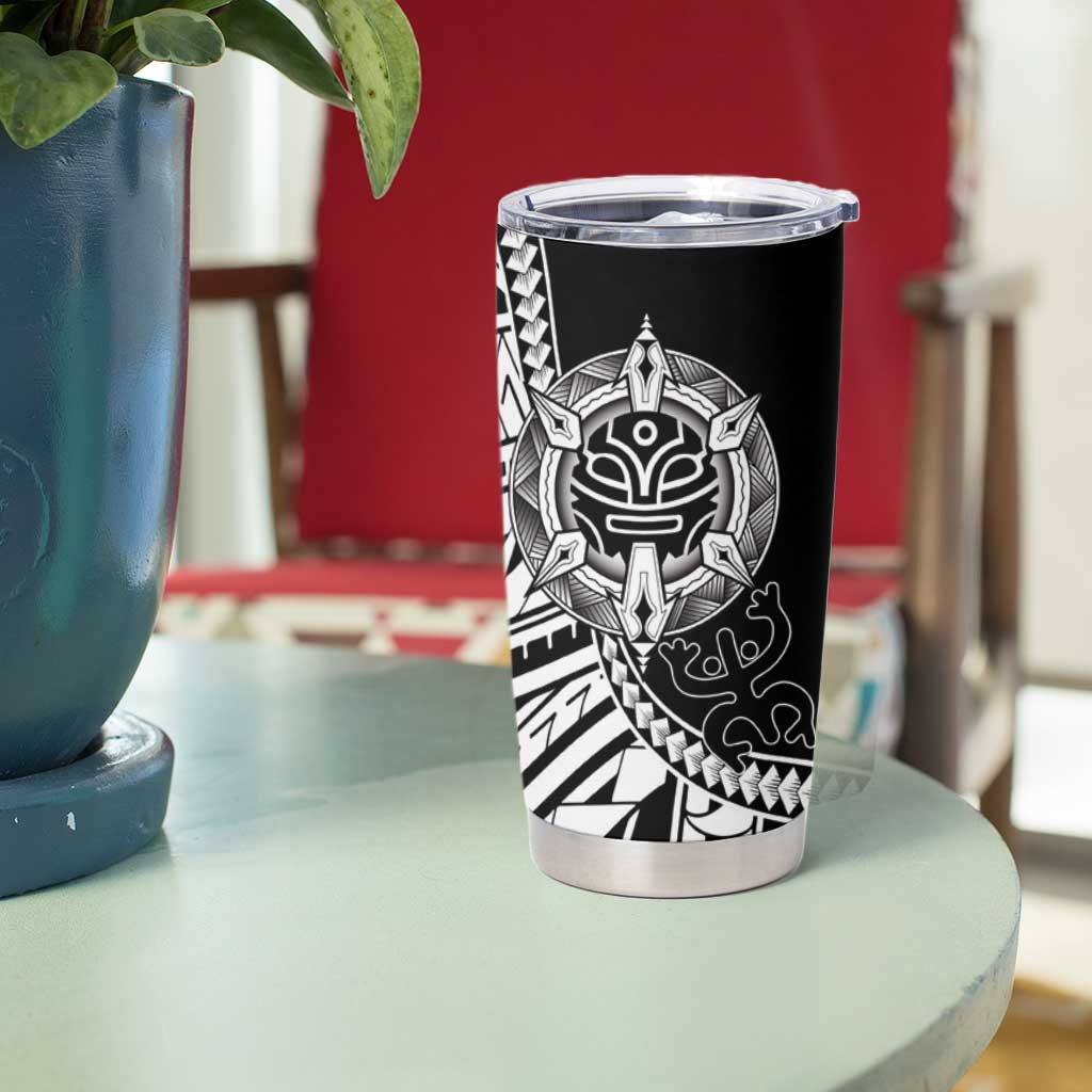 Taino Sun Traditional Tattoo Tumbler Cup Polynesian Pattern