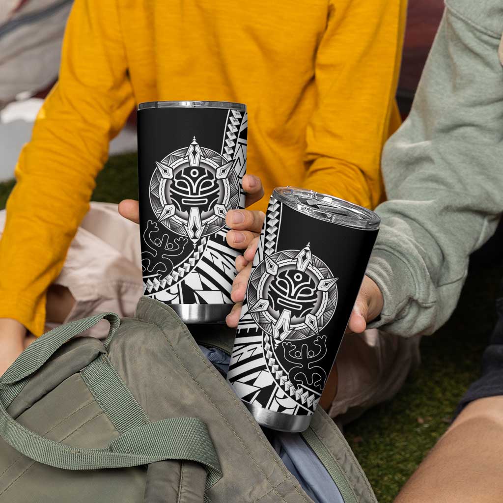 Taino Sun Traditional Tattoo Tumbler Cup Polynesian Pattern