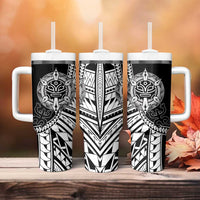 Taino Sun Traditional Tattoo Tumbler With Handle Polynesian Pattern