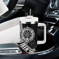 Taino Sun Traditional Tattoo Tumbler With Handle Polynesian Pattern