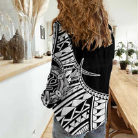 Taino Sun Traditional Tattoo Women Casual Shirt Polynesian Pattern