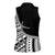 Taino Sun Traditional Tattoo Women Sleeveless Polo Shirt Polynesian Pattern