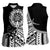 Taino Sun Traditional Tattoo Women Sleeveless Polo Shirt Polynesian Pattern