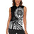 Taino Sun Traditional Tattoo Women Sleeveless Polo Shirt Polynesian Pattern