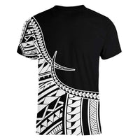 Taino Sun Traditional Tattoo Women V-Neck T-Shirt Polynesian Pattern