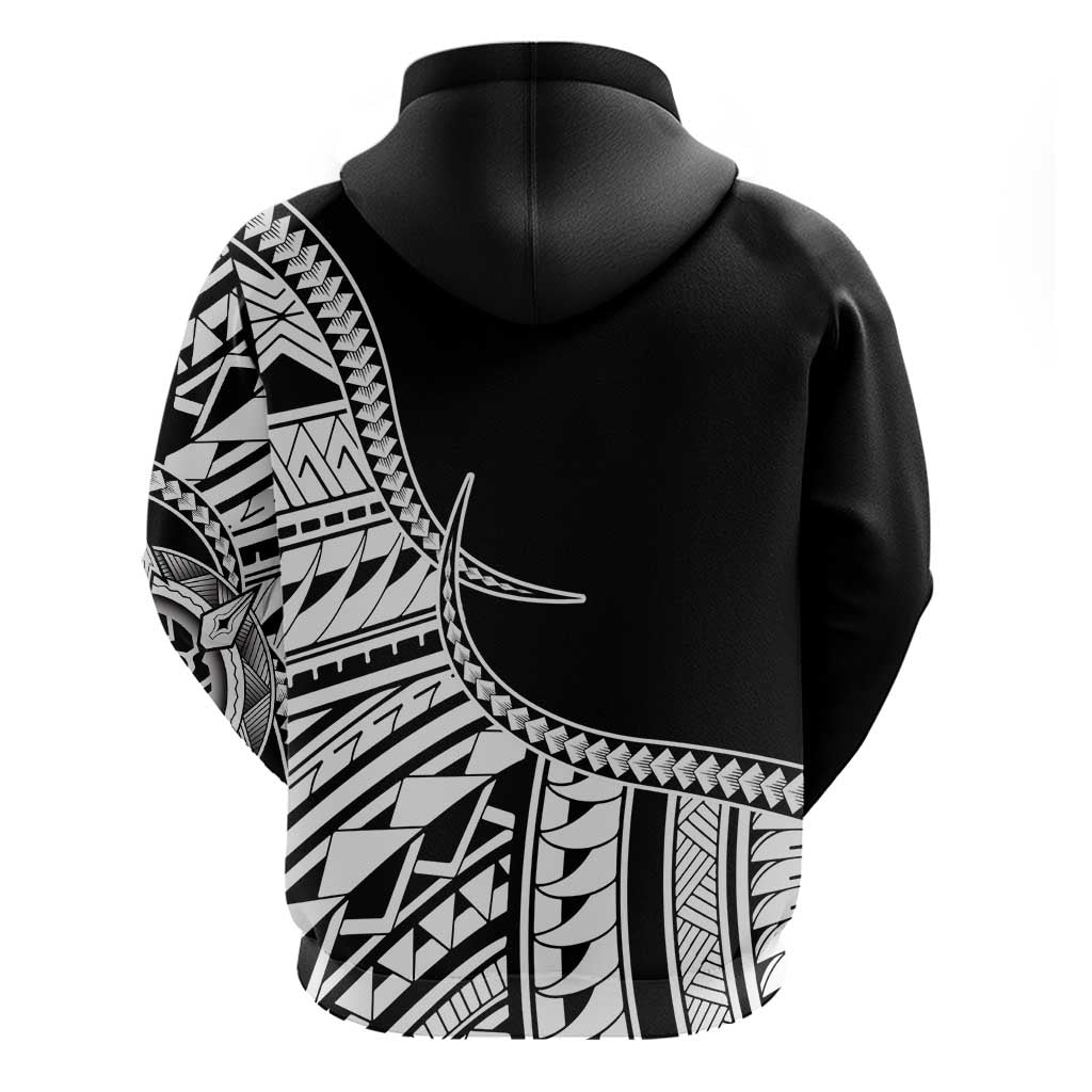 Taino Sun Traditional Tattoo Zip Hoodie Polynesian Pattern