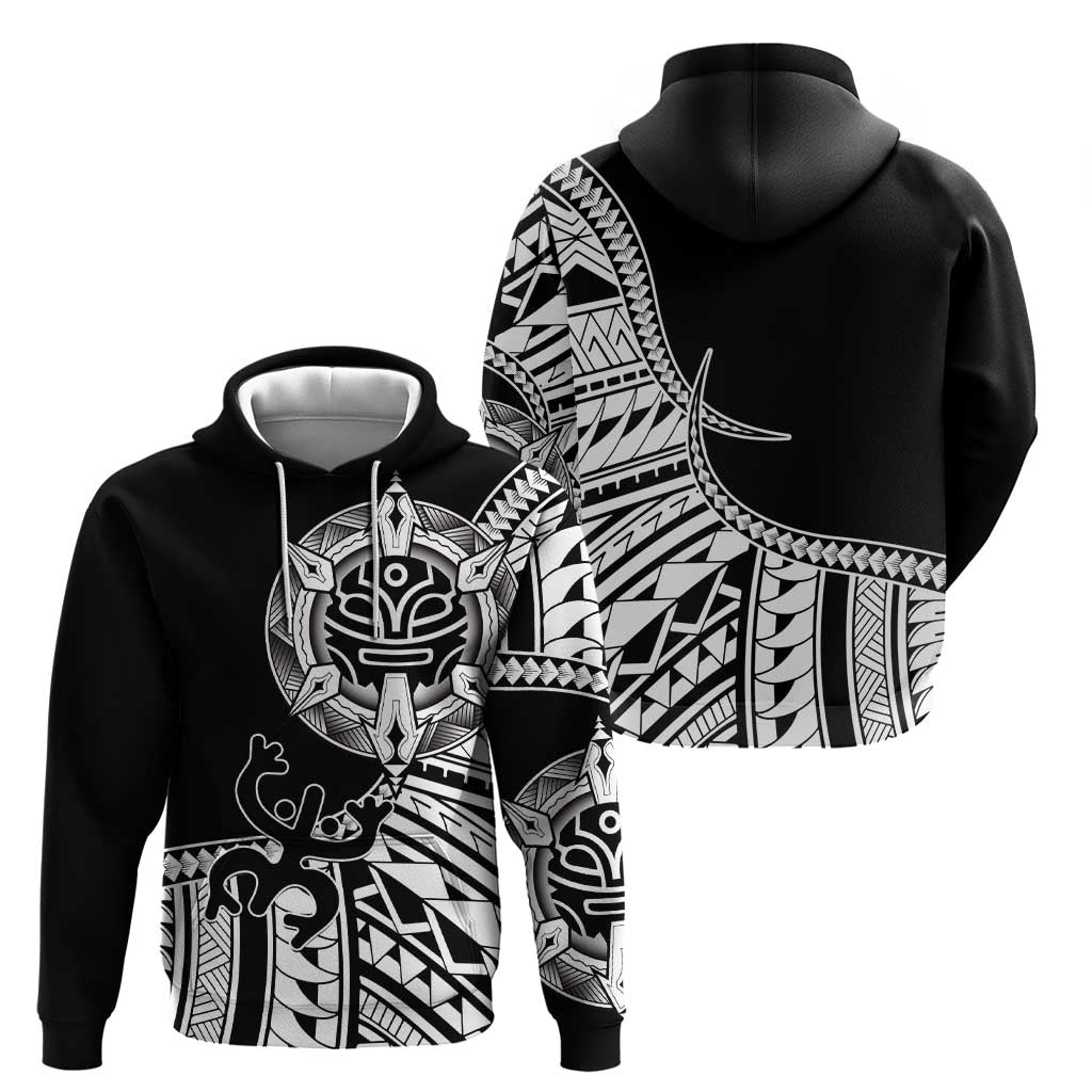 Taino Sun Traditional Tattoo Zip Hoodie Polynesian Pattern