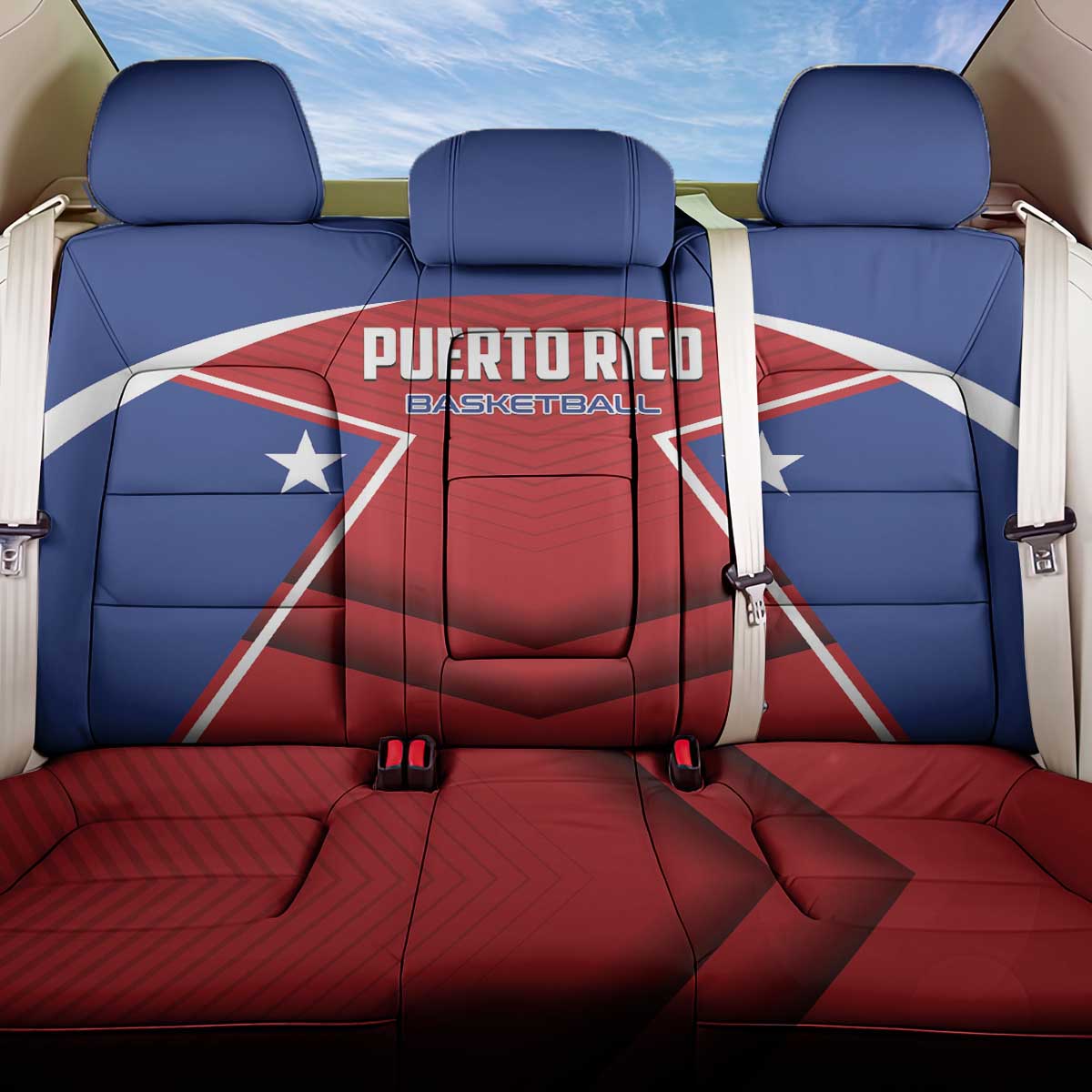Puerto Rico Basketball Back Car Seat Cover Magnificos Go Champion