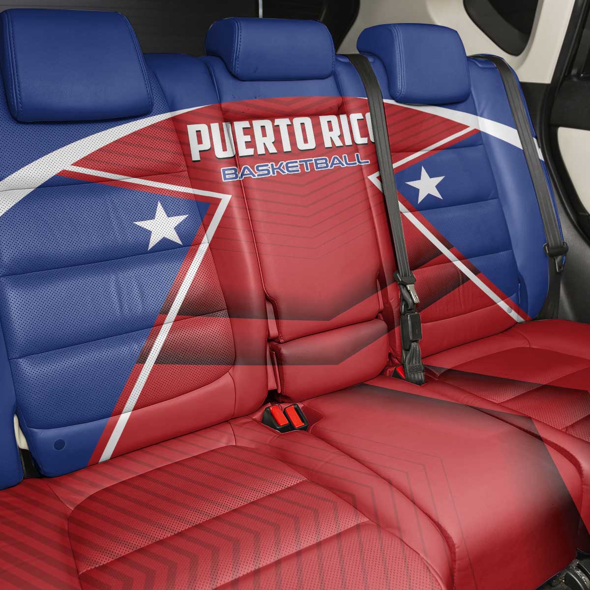 Puerto Rico Basketball Back Car Seat Cover Magnificos Go Champion