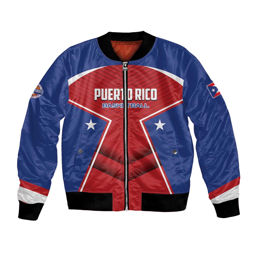 Personalized Puerto Rico Basketball Bomber Jacket Magnificos Go Champion