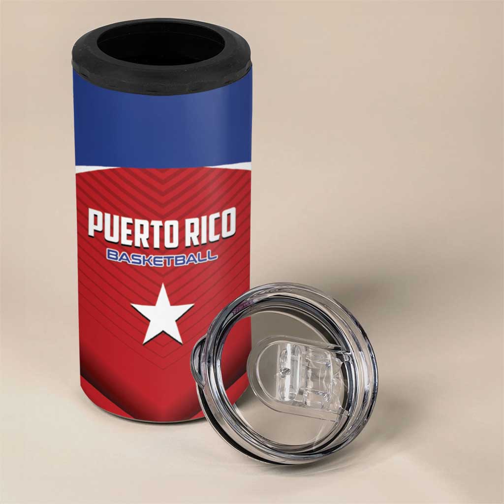 Personalized Puerto Rico Basketball 4 in 1 Can Cooler Tumbler Magnificos Go Champion
