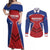 Personalized Puerto Rico Basketball Couples Matching Off Shoulder Maxi Dress and Long Sleeve Button Shirt Magnificos Go Champion