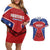 Personalized Puerto Rico Basketball Couples Matching Off Shoulder Short Dress and Hawaiian Shirt Magnificos Go Champion