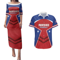 Personalized Puerto Rico Basketball Couples Matching Puletasi and Hawaiian Shirt Magnificos Go Champion