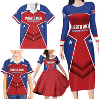 Personalized Puerto Rico Basketball Family Matching Long Sleeve Bodycon Dress and Hawaiian Shirt Magnificos Go Champion