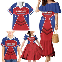 Personalized Puerto Rico Basketball Family Matching Mermaid Dress and Hawaiian Shirt Magnificos Go Champion