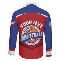 Personalized Puerto Rico Basketball Family Matching Off The Shoulder Long Sleeve Dress and Hawaiian Shirt Magnificos Go Champion