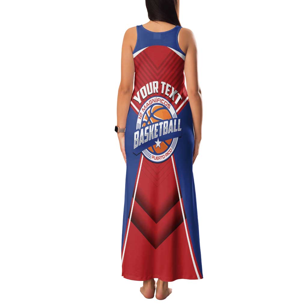 Personalized Puerto Rico Basketball Family Matching Tank Maxi Dress and Hawaiian Shirt Magnificos Go Champion