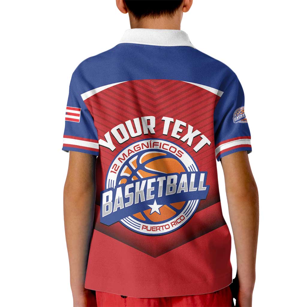 Personalized Puerto Rico Basketball Kid Polo Shirt Magnificos Go Champion