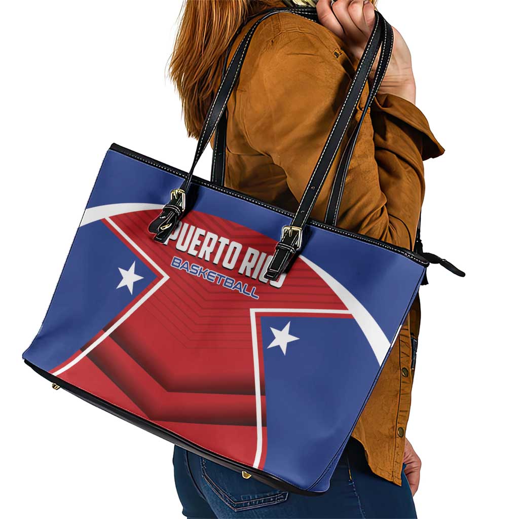 Puerto Rico Basketball Leather Tote Bag Magnificos Go Champion