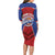 Personalized Puerto Rico Basketball Long Sleeve Bodycon Dress Magnificos Go Champion